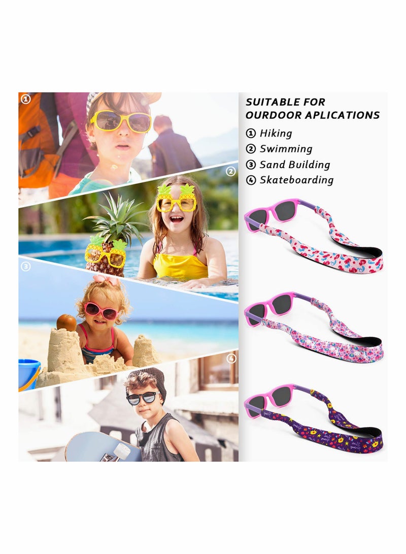 Eyeglass Strap for Kids No Tail Adjustable Glass Retainers for Boys and Girls Floating Sunglass Lanyard for Children Anti Slip Glasses Rope Diving Material Anti Dropping Glasses Chains - Image 2