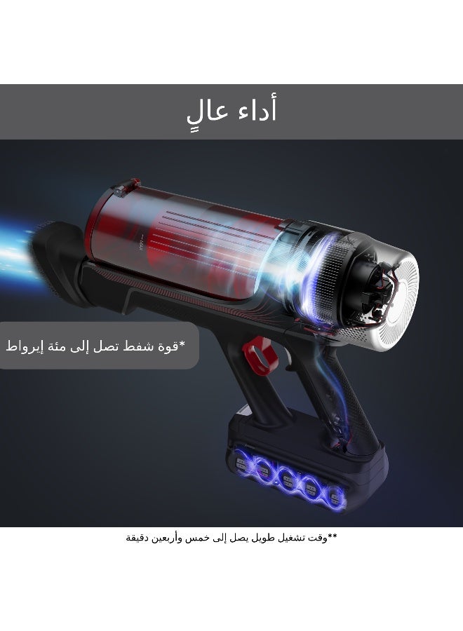 Tefal Cordless Vacuum Cleaner | X-Force Flex 9.60 Vacuum Cleaner Cordless | Animal Care Model | Strong Constant Suction Power |Long-Lasting Battery | Flex Tube System | Automatic Suction Power Adjustment by Floor Type | 2 Years Warranty 100 W TY2079HO Red & Black - Image 3