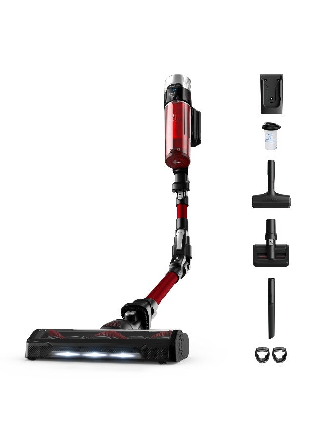 Tefal Cordless Vacuum Cleaner | X-Force Flex 9.60 Vacuum Cleaner Cordless | Animal Care Model | Strong Constant Suction Power |Long-Lasting Battery | Flex Tube System | Automatic Suction Power Adjustment by Floor Type | 2 Years Warranty 100 W TY2079HO Red & Black - Image 1