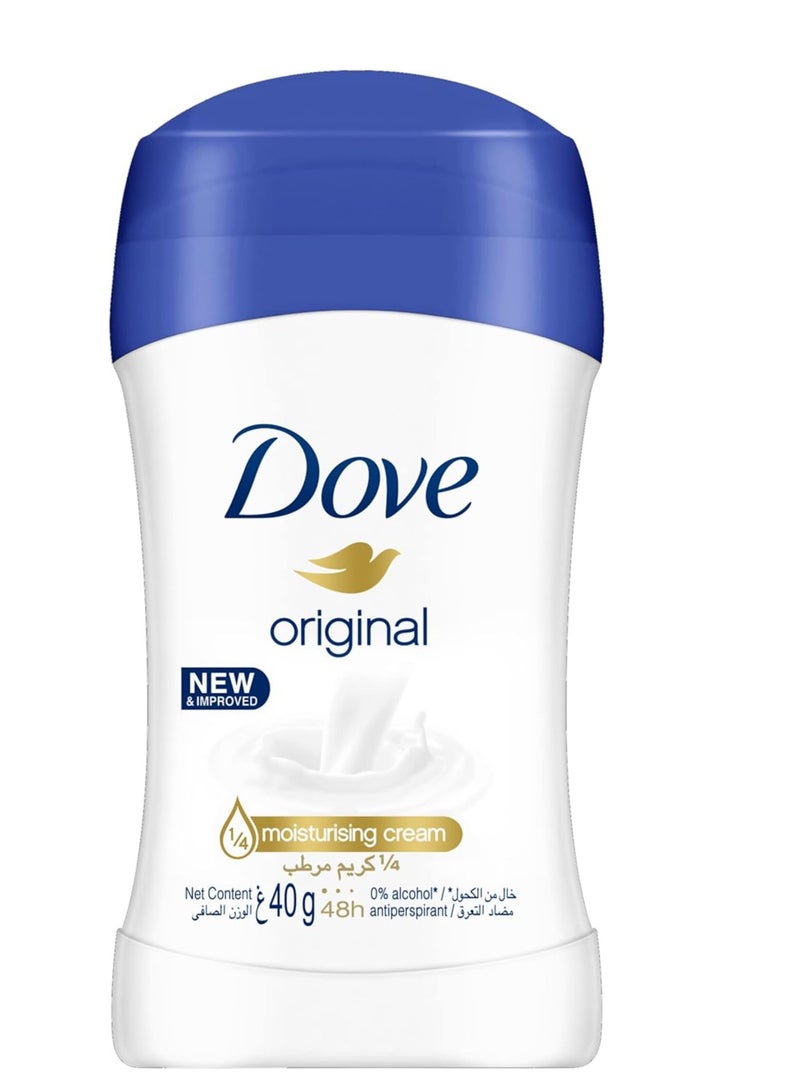 دوف مزيل العرق للنساء حماية منعشة تدوم 48 ساعة، أصلي، خالي من الكحول، 40 جرام - Image 1