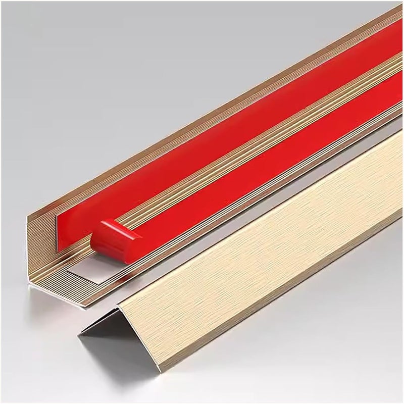 Corner Protection Strip, Aluminum Alloy Corner Protection Strip, Corner Protection Strip, Self-Adhesive Corner Strip Tile Stainless Steel Protector For Living Room Decorationr.Bronze Color-1.5x100cm/ - Image 1
