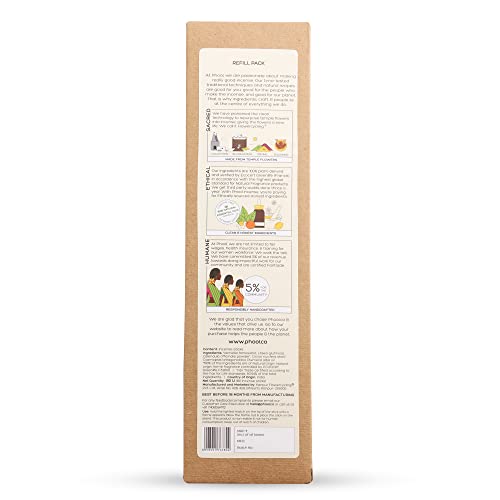 Phool Luxury Incense Nagchampa Refill Pack – 80 Organic Charcoal & Sulphur-Free Agarbatti (200g), Soothing Fragrance for Mood Upliftment, Pooja & Meditation - Image 4
