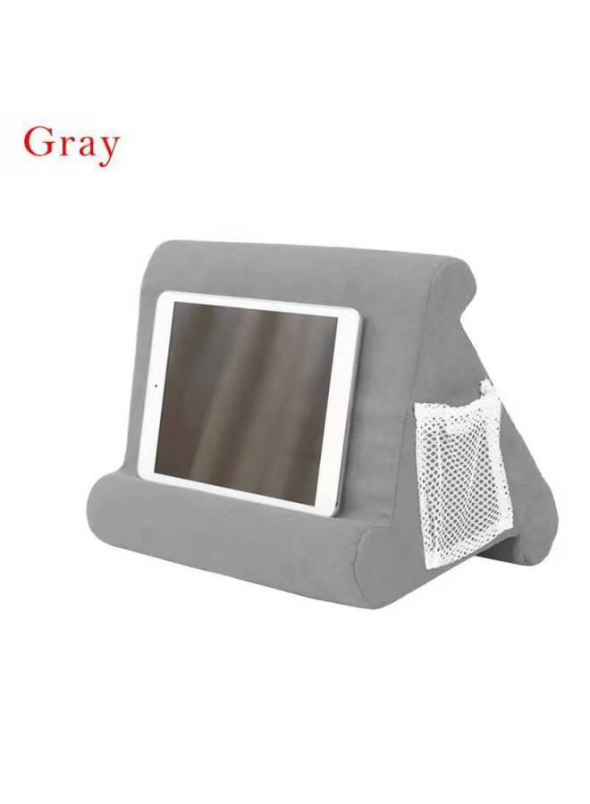 Hot Pad Pillow Lazy Convenient Pillow Triangle Pillow Home Practical Mobile Phone Bracket Reading Pillow Wholesale-Color:Silver Gray - Image 1