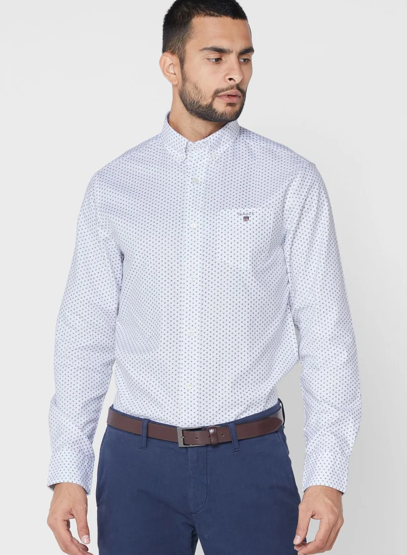 GANT Micro Print Regular Fit Shirt