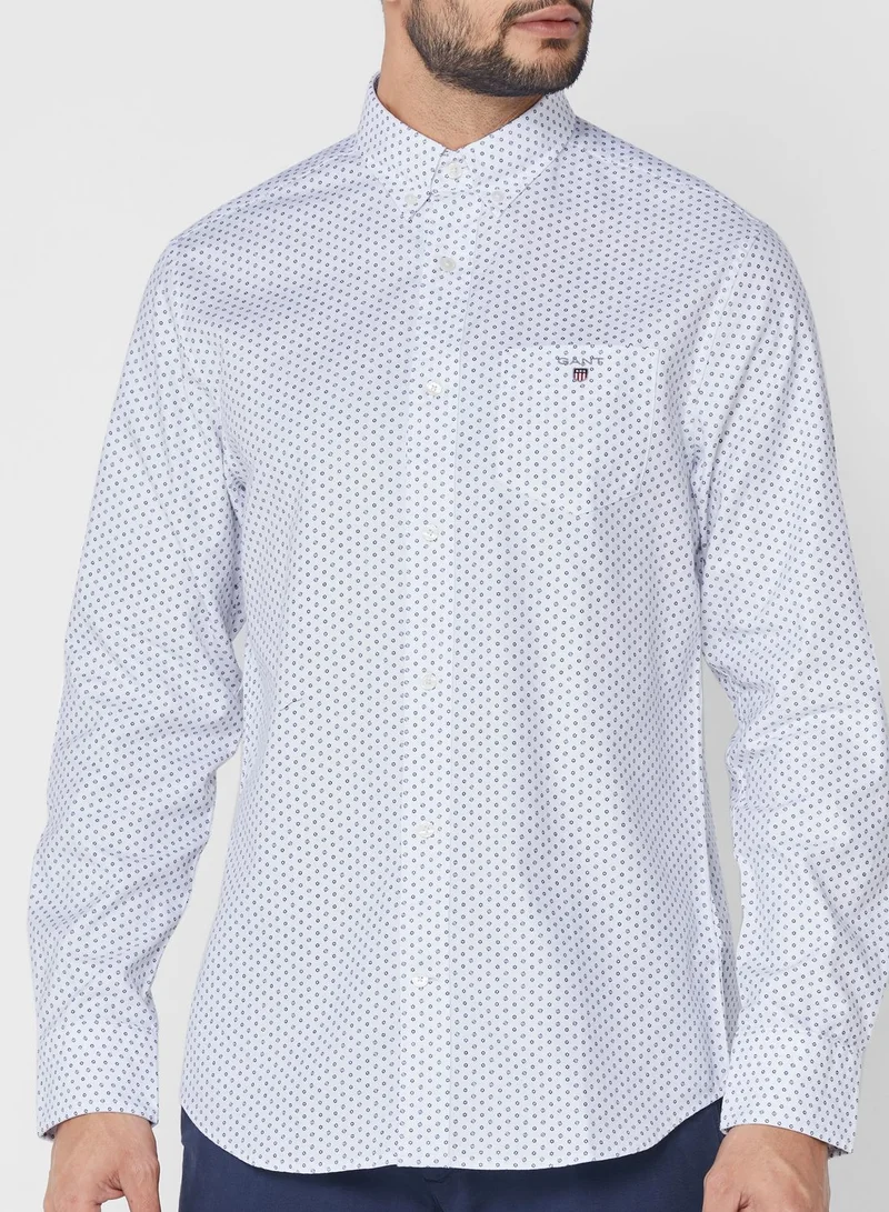 GANT Micro Print Regular Fit Shirt