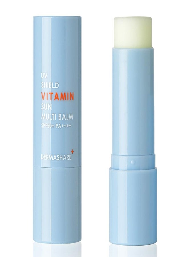 DERMASHARE بلسم الشمس ديرماشير UV شيلد فيتامين - SPF50+ PA++++ واقي شمس كوري، مرطب ومضيء، غير مرئي وغير دهني لجميع أنواع البشرة، 11غ - Image 1
