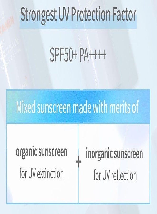 DERMASHARE بلسم الشمس ديرماشير UV شيلد فيتامين - SPF50+ PA++++ واقي شمس كوري، مرطب ومضيء، غير مرئي وغير دهني لجميع أنواع البشرة، 11غ - Image 3