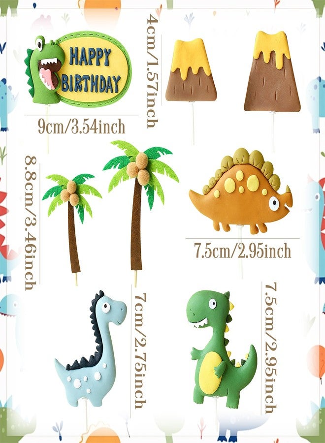 Roaring Good Time Dinosaur Cake Decorations Dinosaur Cupcake Topper Little Dinosaur Cake Toppers for Birthday Baby Shower Party Supplies - Image 2
