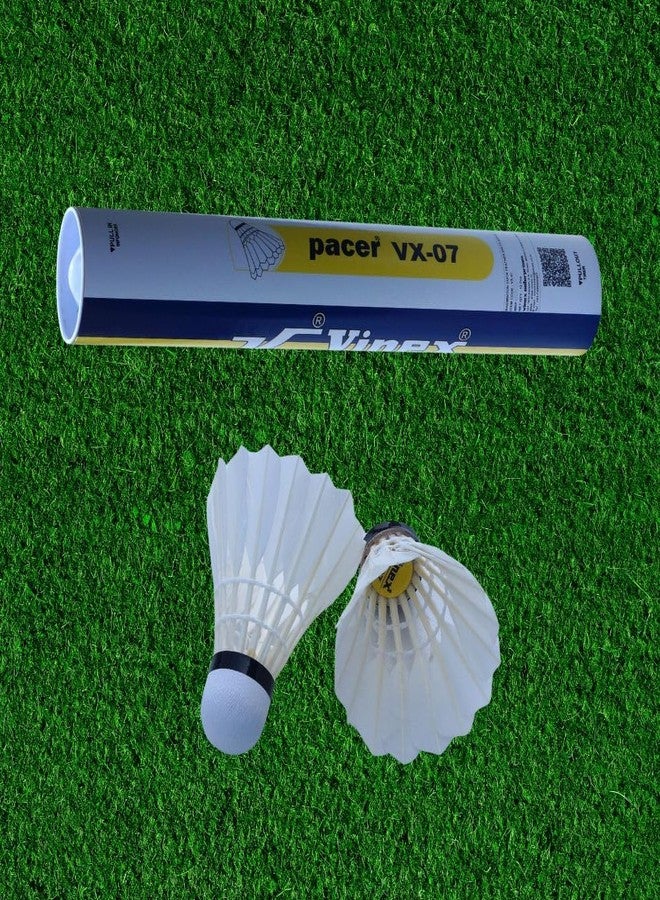 Vinex Badminton Duck Feather Shuttlecock - Pacer, 1 Pack of 12 Pcs, Suitable for Indoor-Outdoor Practice and Training | Badminton Shuttlecocks - Image 5