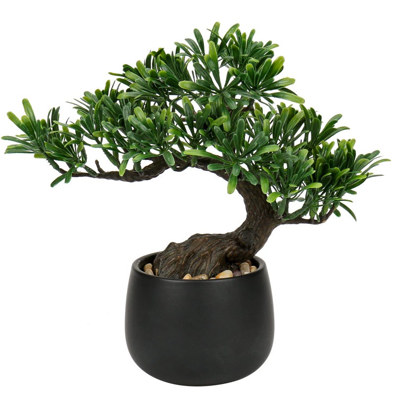 Briful Artificial Bonsai Tree Juniper Faux Plants Indoor Fake Plants Decor with Ceramic Pots for Home Table Office Desk Bathroom Shelf Bedroom Living Room Farmhouse Decorations - Image 1