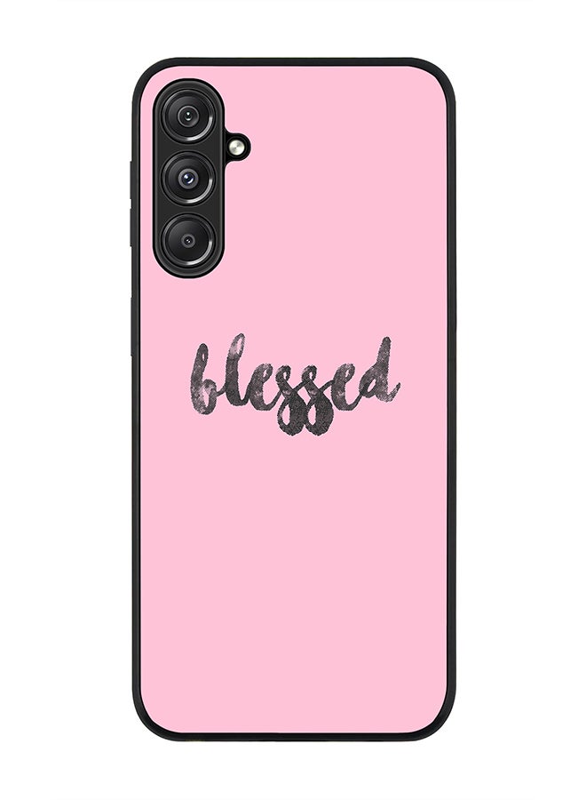 Stylizedd Rugged Black Edge case for Samsung Galaxy M34 5G, Custom Slim fit Flexible Anti Drop Thin Phone Case Cover - Blessed - Image 1