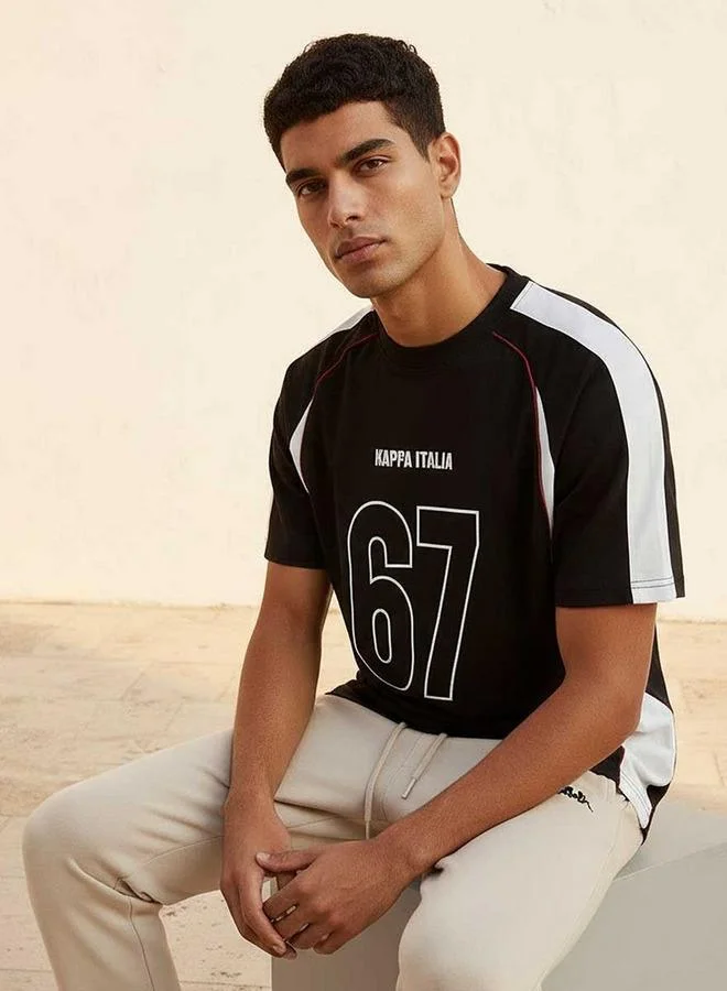 Kappa Black Kappa 2 Way Stretch T-shirt for Men | Best Price UAE