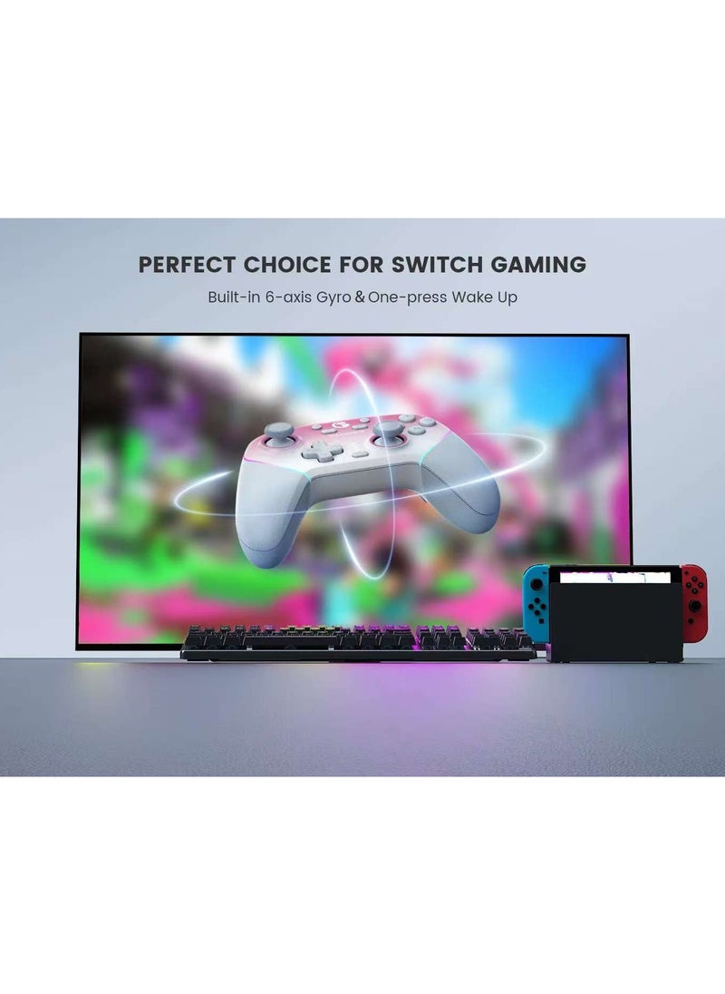 General - Wireless Gamepad Gamesir Super Nova Bluetooth Multiplatform Game Controller compatible with PC, Steam, Switch, iOS, Android Hall Stick Hall Effect Triggers RGB Lighting Vibertion. Programmable 1000Hz Polling Rate 6 Axis Gyro One-Press Wake Up Charging Dock Blue-Black - Image 1