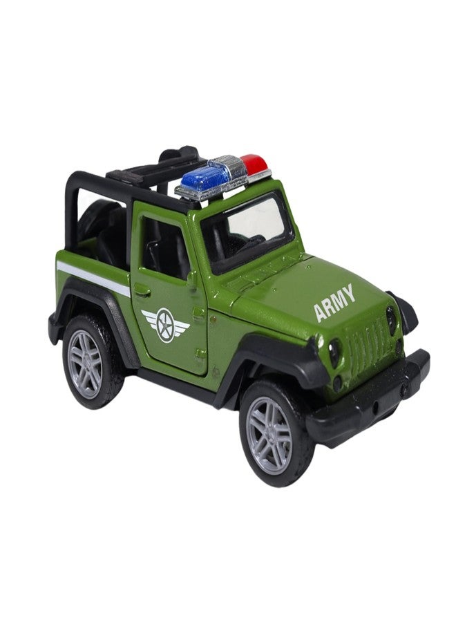 Speedyz Jeep Force Army Car 1:32 Scale Die-Cast Metal Toy with Opening Doors and Pull Back Action Realistic Toy Car for Kids Boys Gift/Openable - Image 1