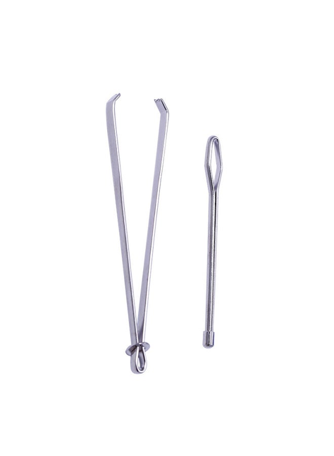 Elastic Clip Belt Threader Sewing DIY Tool Belt Introducer Wear Elastic Band Clip Pants Belt Needle Introducer-Color:Elastic Clip Opening  - Image 3