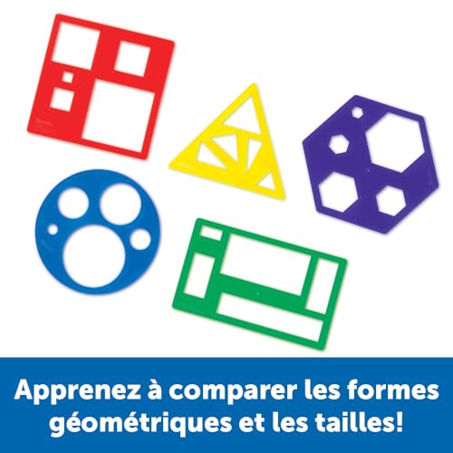Learning Resources Primary Shapes Template Set 5 Pieces Ages 4 Homeschool and Classroom Supplies Geometric Shapes Tracing Helper for Kids - Image 5