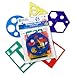 Learning Resources Primary Shapes Template Set 5 Pieces Ages 4 Homeschool and Classroom Supplies Geometric Shapes Tracing Helper for Kids - Image 2