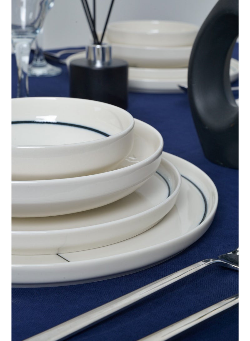 فاريكا البورسلين طقم عشاء بورسلين مطبوع رقميًا مكون من 24 قطعة لـ 6 أشخاص – Düğüm - Image 5