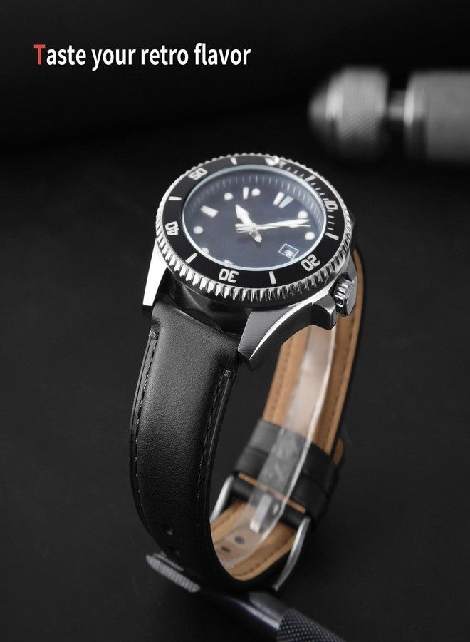 Fullmosa Leather watch strap, vintage replacement strap, watch strap 22 mm, 20 mm, 24 mm, 19 mm, 18 mm, bracelet watch accessories for men and women, watch strap for smartwatch and universal watches - Image 2