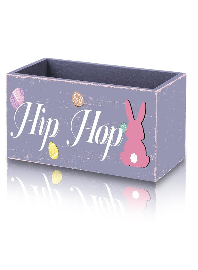 Anglechic Easter Candy Dish Hip Hop Wooden for Tiered Tray Decor Easter Bunny Egg Cute Candy Bowl Funny Rabbit Dish Holders Decorative Kitchen Household Gift for Kids Home Decor, Purple - Image 3