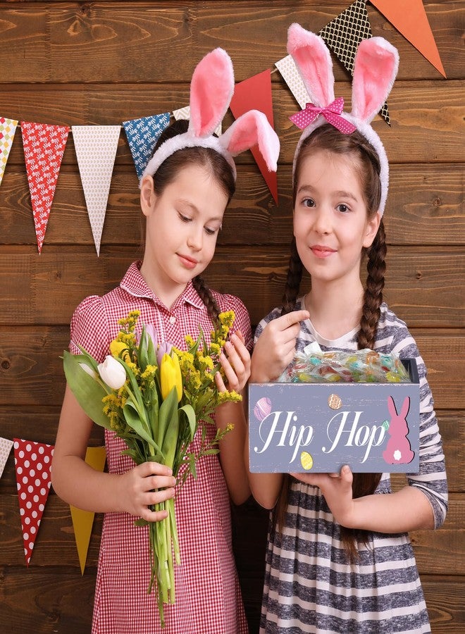 Anglechic Easter Candy Dish Hip Hop Wooden for Tiered Tray Decor Easter Bunny Egg Cute Candy Bowl Funny Rabbit Dish Holders Decorative Kitchen Household Gift for Kids Home Decor, Purple - Image 4