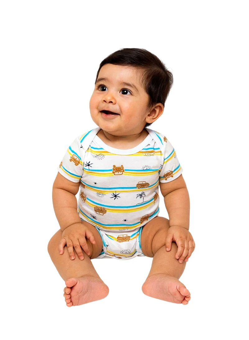لؤي Cotton  Based Onesies | Sleepsuits| Night Suits|Jumpsuit | Wondersuit for Baby Boys & Baby Girls, New-Born, infants,Toddlers_ Including Vibrant Pattren & Colors Create festive look