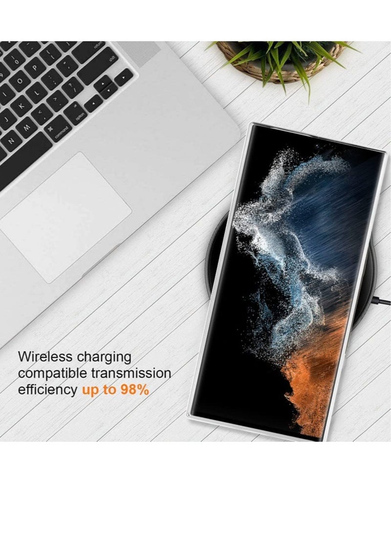 Magnetic Clear Case for Galaxy S22 Ultra Case,Compatible with MagSafe, Love Heart Design Electroplated Case Soft TPU Shockproof Full Camera Lens Protective Case for Samsung Galaxy S22 Ultra - Image 5