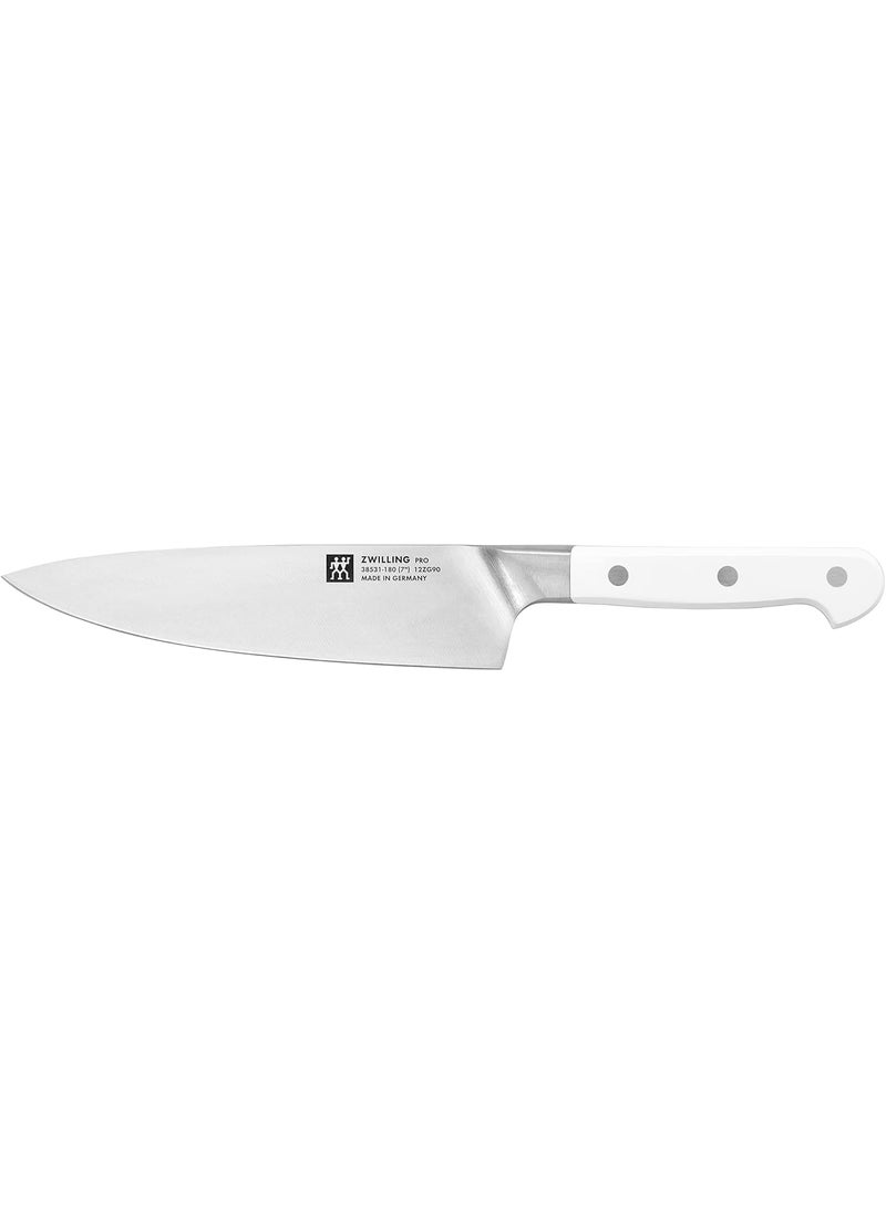 Zwilling ZWILLING Pro Le Blanc 7inch Slim Chefs Knife RazorSharp Blade White Polymer Handle Made in Germany  - Image 1