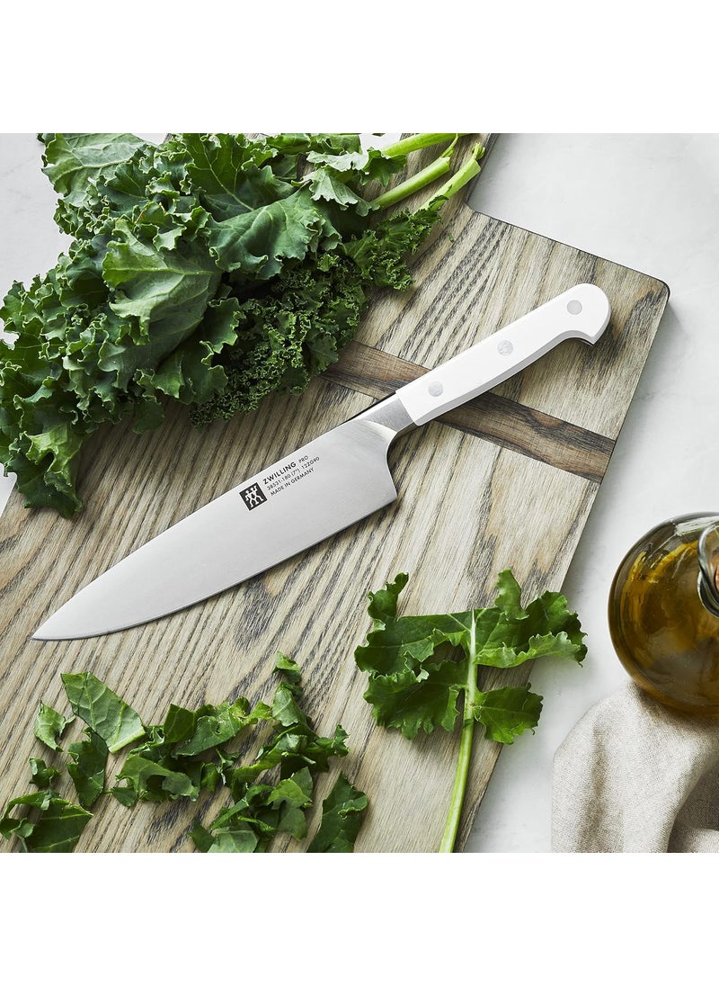 Zwilling ZWILLING Pro Le Blanc 7inch Slim Chefs Knife RazorSharp Blade White Polymer Handle Made in Germany  - Image 4