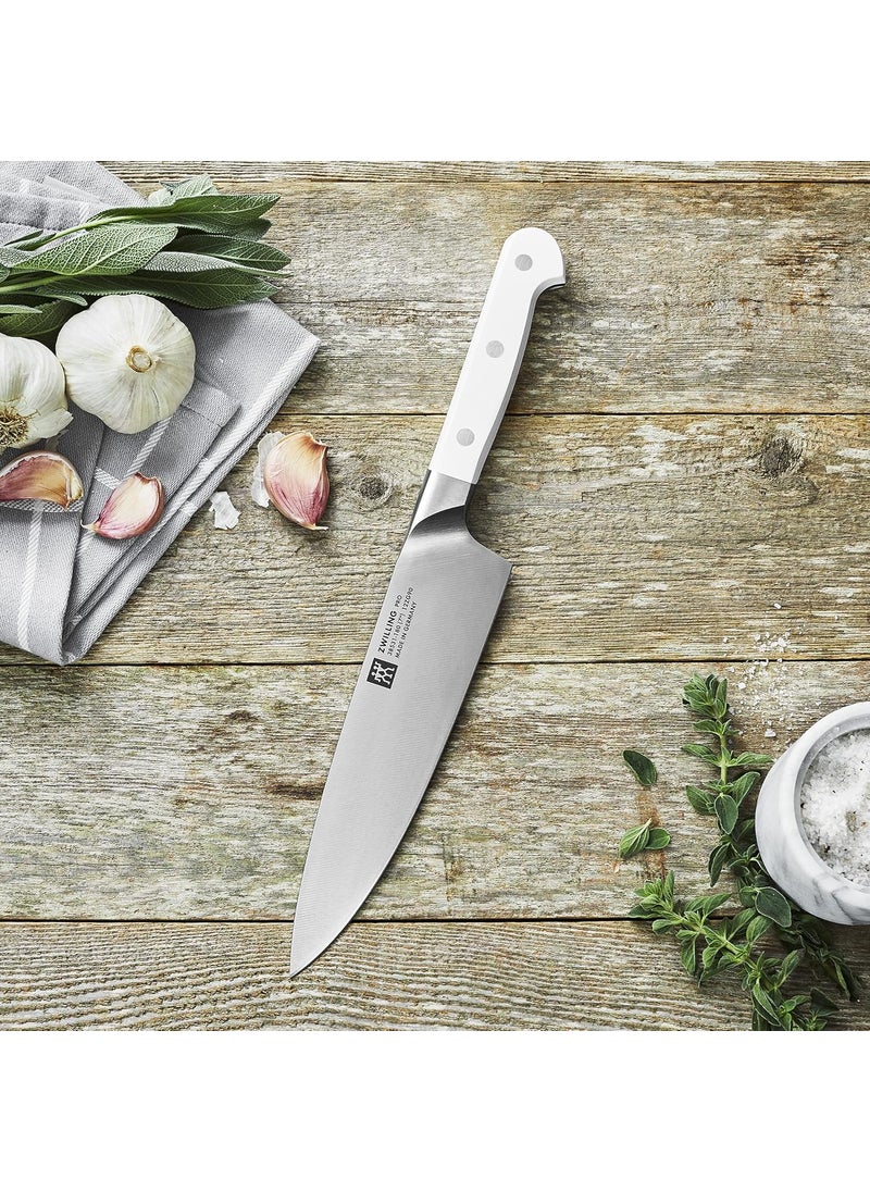 Zwilling ZWILLING Pro Le Blanc 7inch Slim Chefs Knife RazorSharp Blade White Polymer Handle Made in Germany  - Image 3