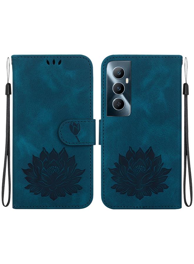 The Bros Case For Realme C65 4G Lotus Embossed Leather Phone Case 