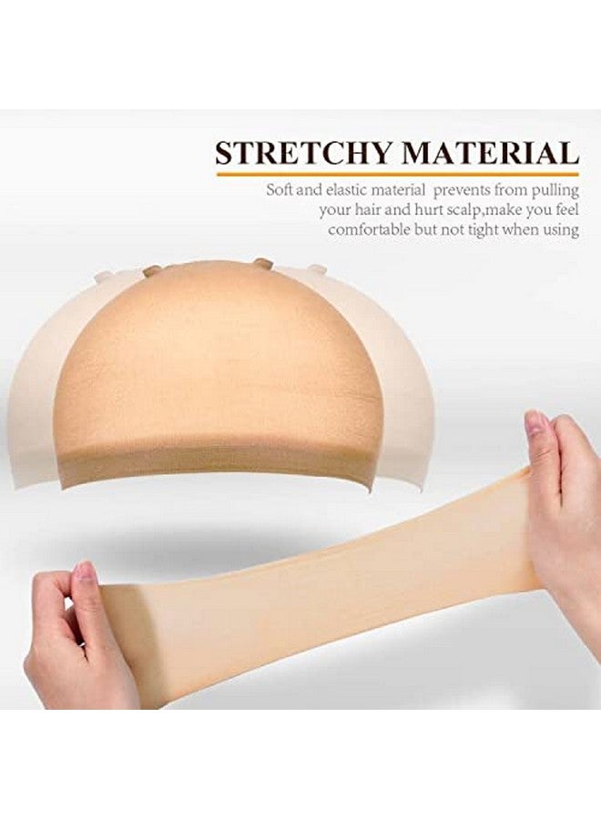 MORGLES Wig Caps, 20Pcs Stocking Stretchy Nylon Nude Wig Caps For Women Man-Light Brown - Image 2