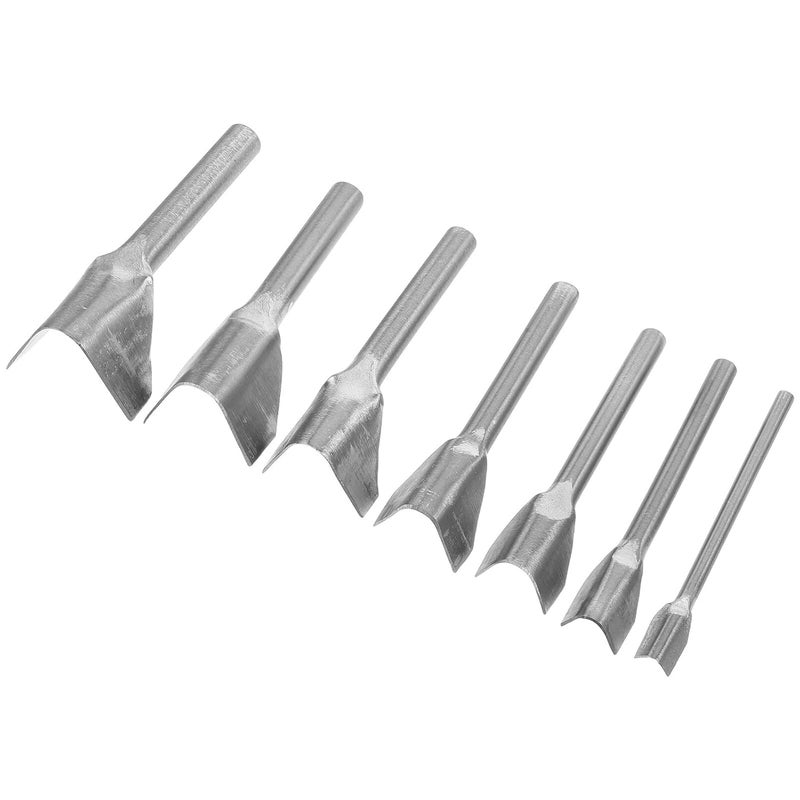 V-Shaped Leather Punch Cutter Set 10-40mm, 7pcs Heavy Duty Belt Puncher and Corner Puncher Kit for Leatherworking DIY Wallet, Bag, and Belt Craft Projects - Image 1