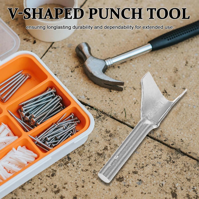 V-Shaped Leather Punch Cutter Set 10-40mm, 7pcs Heavy Duty Belt Puncher and Corner Puncher Kit for Leatherworking DIY Wallet, Bag, and Belt Craft Projects - Image 4
