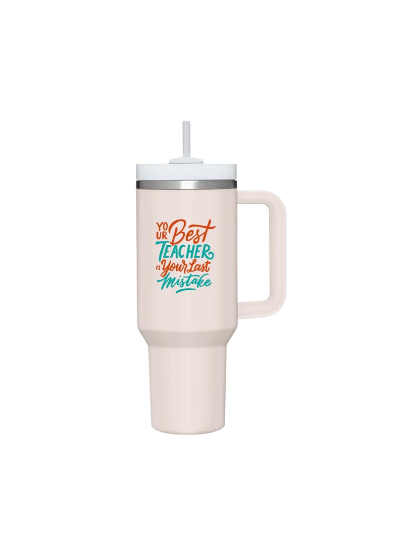 PRINTSHOP4ME - Teachers Day Tumbler Mug 1.2L With Lid&Straw|Double Walled Printed Tumbler Mug|Insulated Reusable Stainless Steel Tumbler Mug|Gift For Teachers - Image 1