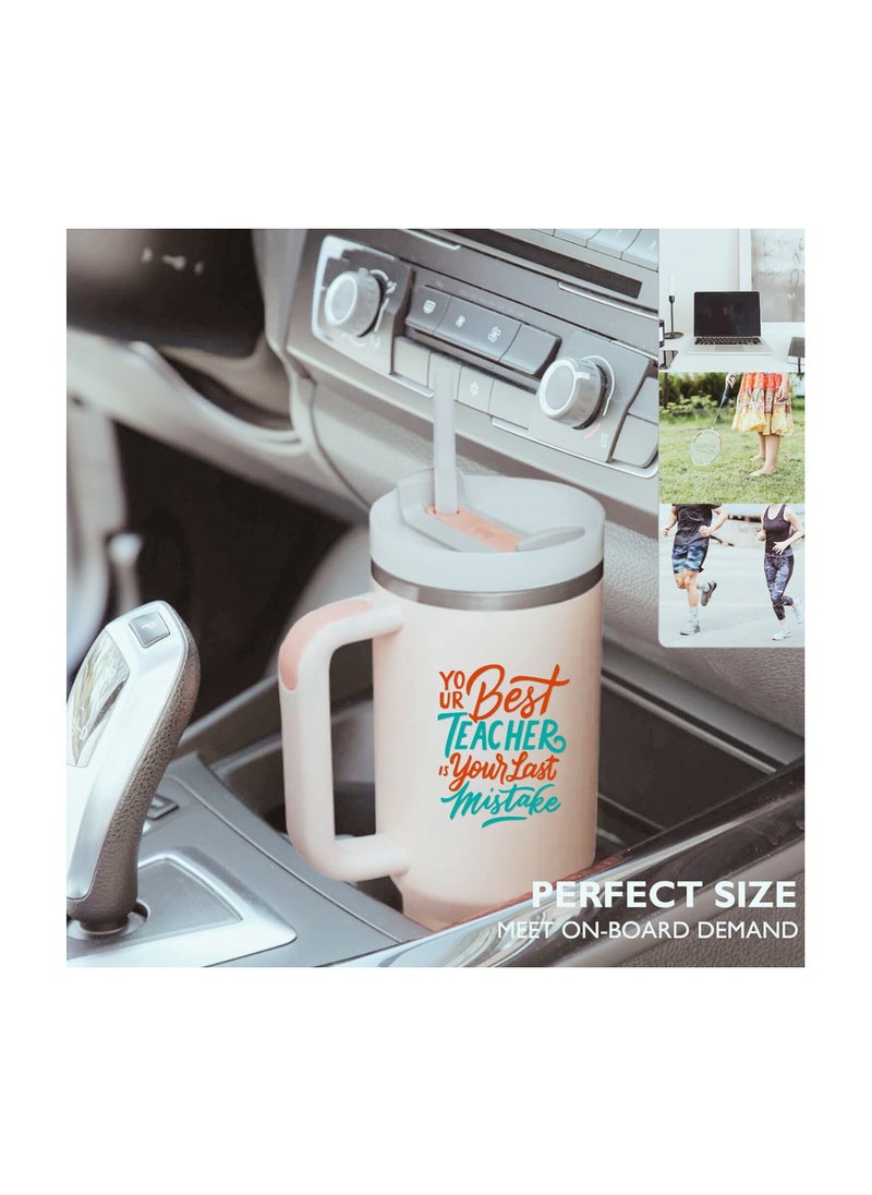 PRINTSHOP4ME - Teachers Day Tumbler Mug 1.2L With Lid&Straw|Double Walled Printed Tumbler Mug|Insulated Reusable Stainless Steel Tumbler Mug|Gift For Teachers - Image 1
