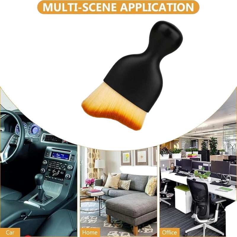 DETACHI Car Interior Cleaning Brush + Car Mat Carpet Brush Duster+ Ultra Soft Hair Bristle Brush for A/c Vents Dust, Dashboard Cleaning Laptops, Cleaning Tools Combo Pack 3Pcs - Image 3