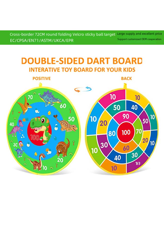 null - Extra Large 72cm Foldable Storage Animal Round Children's Sticky Ball Flying Dart Board Toy/ball/dart Board-Color:72cm 100 Light Edition Standard Package-Diameter:Boxed - Image 1
