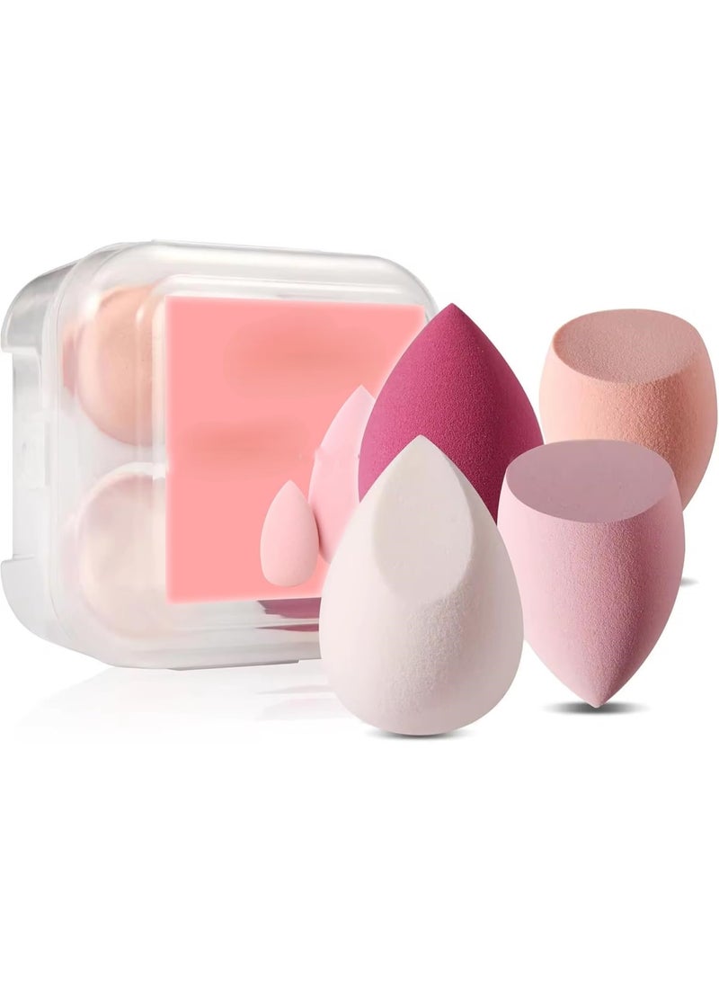 Set of 4 Premium Makeup Sponge - Professional Beauty Blender & Make Up Sponges, Washable, for Liquid/Powder Foundation, Concealer, BB Cream - Make Up Sponge Set - Vegan & Latex Free - Image 1