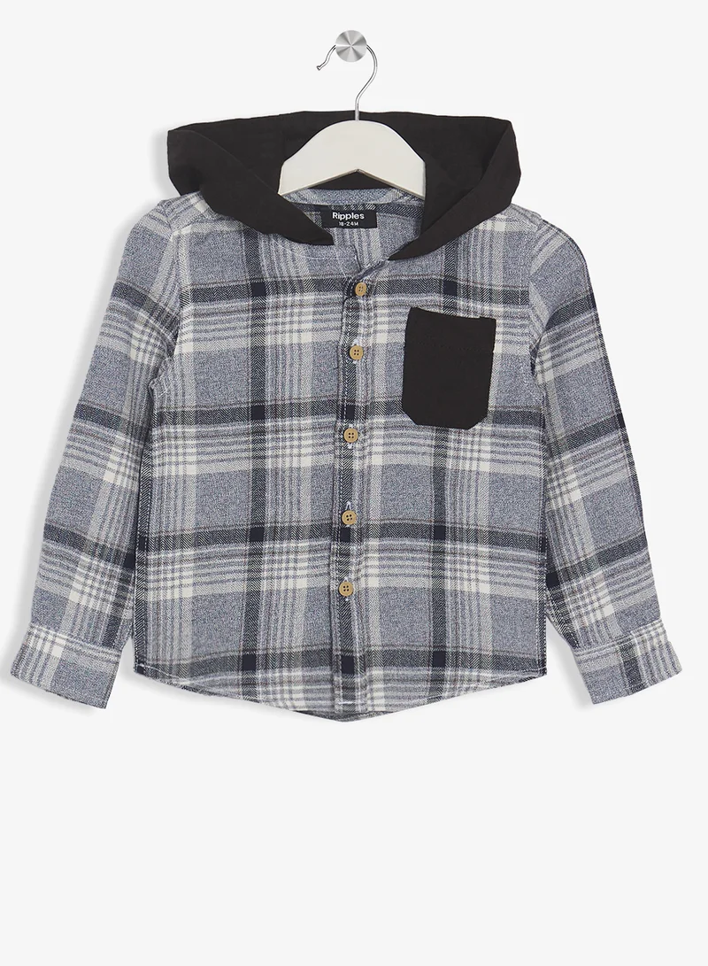 ريبلز مع نمشي قميص بأكمام طويلة للأولاد مع قبعة