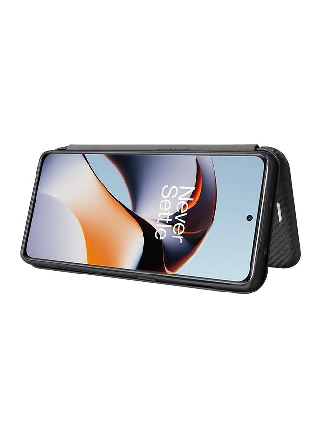 S-TOP Case For OnePlus 11R 5G Carbon Fiber Texture Flip Leather Phone Case - Image 5