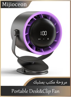 Desk&Clip Fan Black