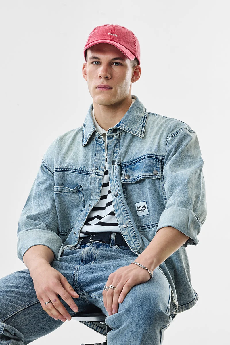 SNITCH جاكيت جينز بقصة مريحة وجيبين