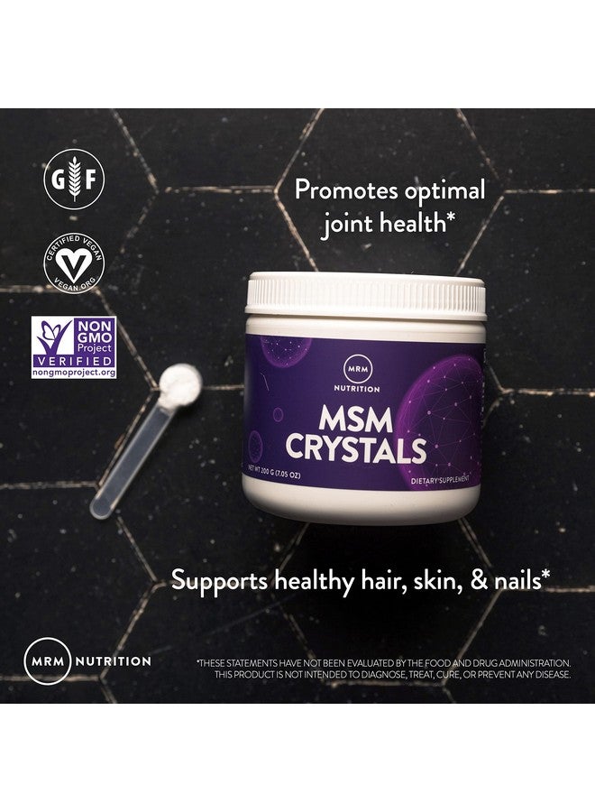 MRM Nutrition MSM Crystals | Methyl-sulfonyl-Methane Drink Mix | Joint Health | Hair + Skin + Nails | Bioavailable Form of Sulfur | Gluten-Free + Vegan | 200 Servings - Image 4