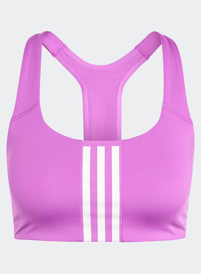 Adidas Powerimpact Training Medium-Support 3-Stripes Bra  - Image 1