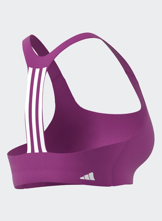 Adidas Powerimpact Training Medium-Support 3-Stripes Bra  - Image 4