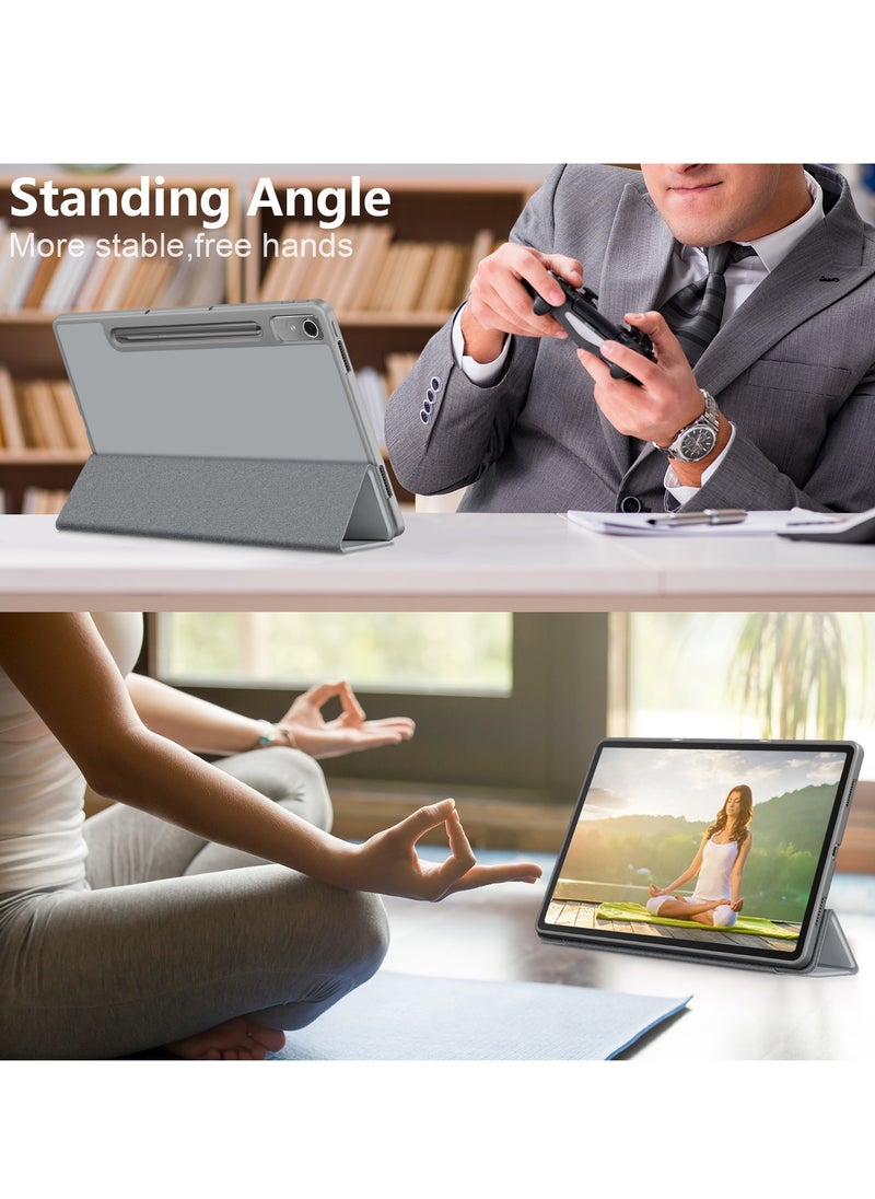 General - Compatible with Lenovo Tab P12 12.7 Case, Card Slot Bracket Function Shockproof Flip Cover, Slim and Lightweight Flip Phone Case Foldable for Lenovo Tab P12 12.7 - Image 1