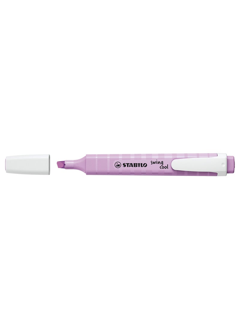 STABILO Highlighter Pen - Swing Cool Pack of 10 Pens in Lilac Pastel Colors , Anti-Dry Out , for Drawing Illustrations , Note Taking  - Image 2