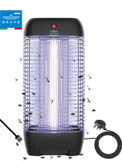 Brave Powerful Electric Mosquito Killer Lamp and Fly Trap, Smart Pest Control Device for Indoor and Outdoor Use, Effective in Killing Flying Insects, 10W Power and 1800V Electric Strike, Mosquito and Fly Trap, 100% Original Insect Zapper, High Power UV Light Mosquito Trap, Perfect for Home, Patio, Garden, Kitchen, Office, Camping, Durable Design, 24/7 Protection, Safe and Eco-Friendly, Quiet Operation (Black)  - Image 1