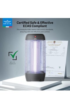 Brave Powerful Electric Mosquito Killer Lamp and Fly Trap, Smart Pest Control Device for Indoor and Outdoor Use, Effective in Killing Flying Insects, 10W Power and 1800V Electric Strike, Mosquito and Fly Trap, 100% Original Insect Zapper, High Power UV Light Mosquito Trap, Perfect for Home, Patio, Garden, Kitchen, Office, Camping, Durable Design, 24/7 Protection, Safe and Eco-Friendly, Quiet Operation (Black)  - Image 2